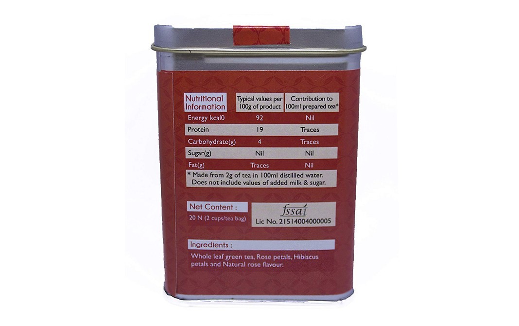 Gardner Street Flower Power Green Tea with Rose & Hibiscus   Container  20 pcs